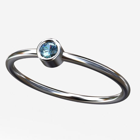 anillo de platino de compromiso para mujer