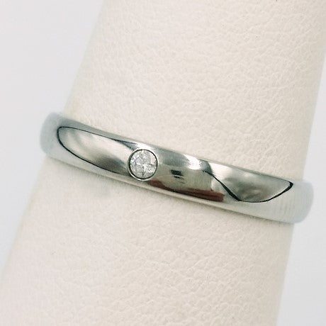 anillo de platino con diamante